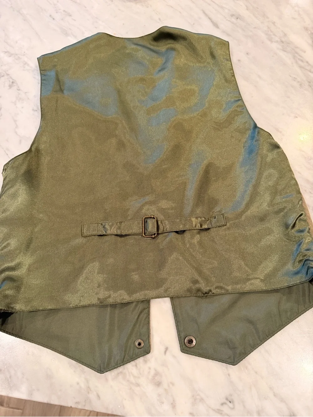 Silvercord VTG leather vest women’s  Olive/Tan Suede Sz M western cowgirl boho